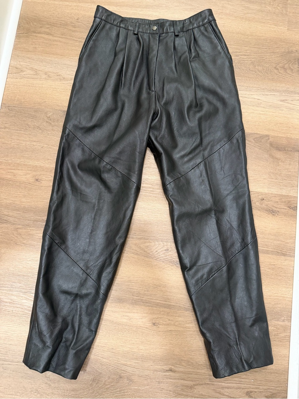 Wilsons Genuine Leather Black Pants Women's 14 Y2K Moto